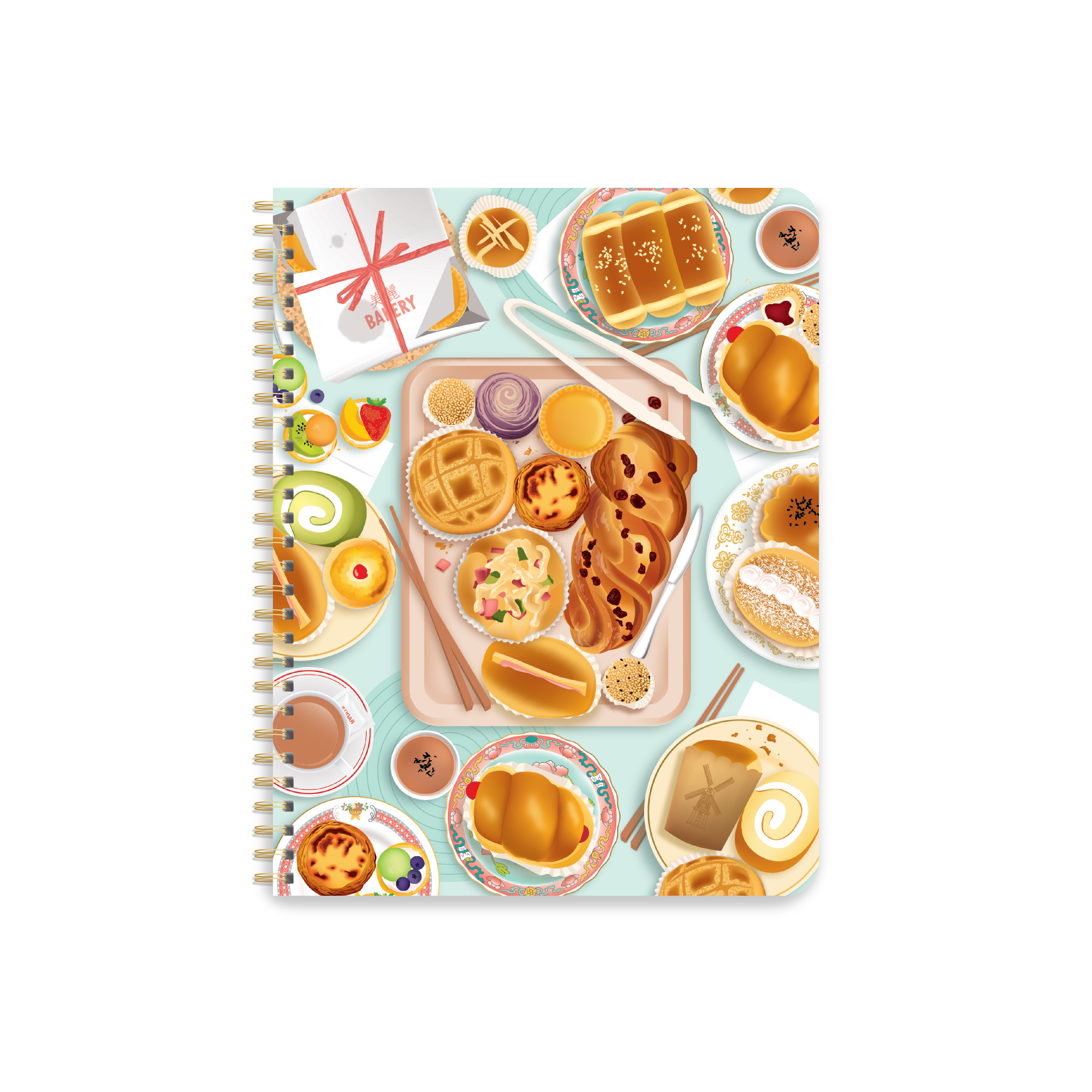 Chinese bakery coil bound lined notebook by I'll Know It When I See It