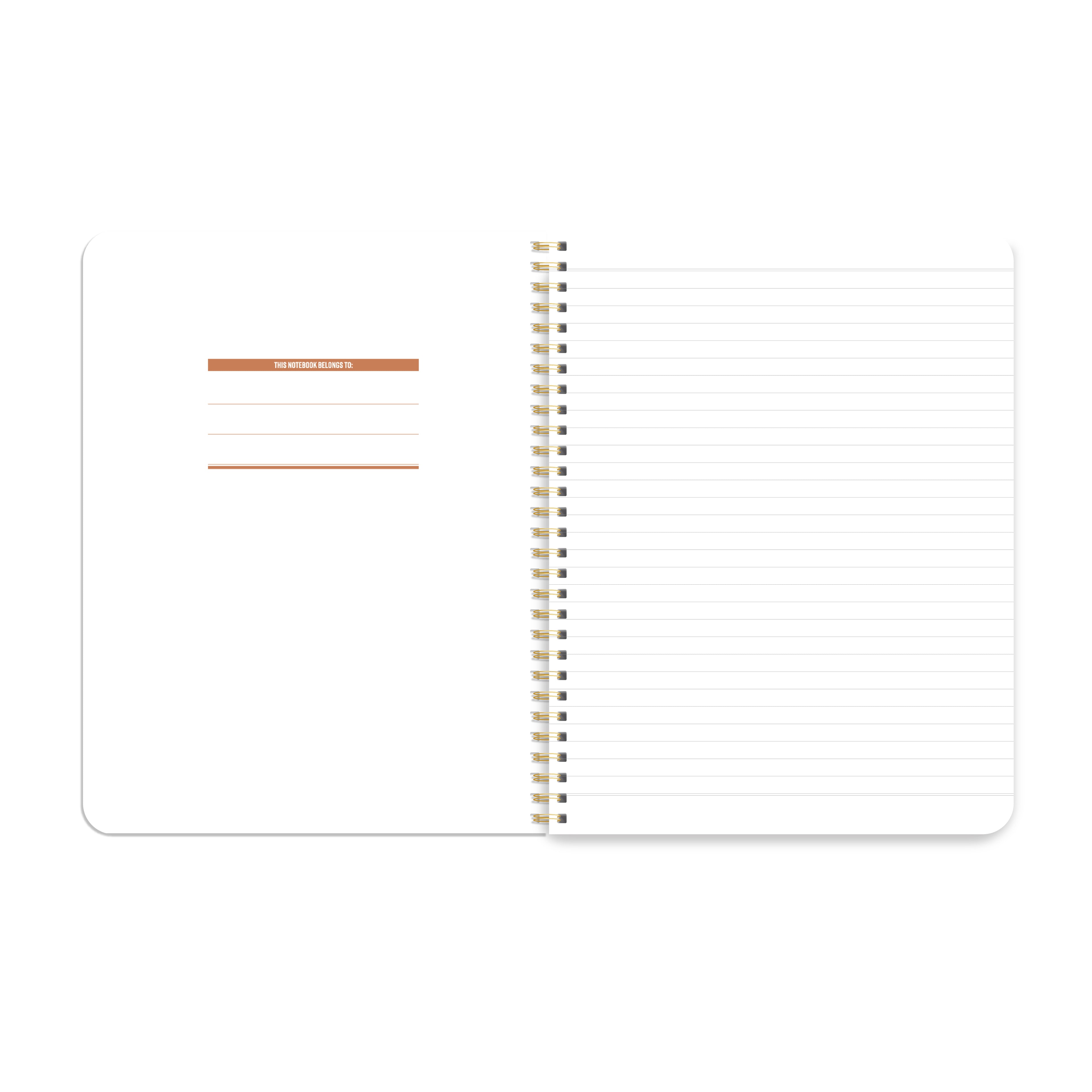 coil bound notebook with lined pages by I&