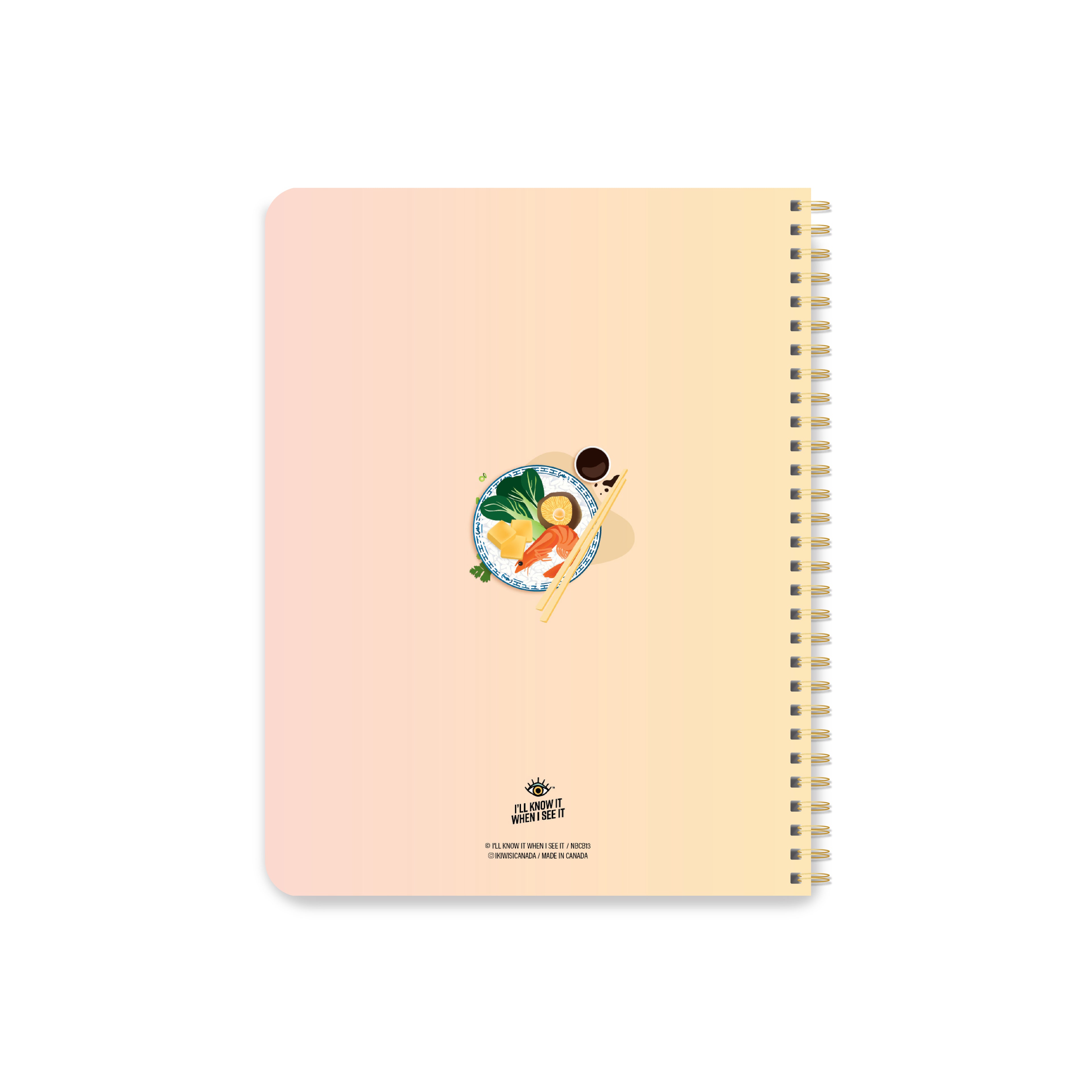 Hot pot coil bound lined notebook by I&