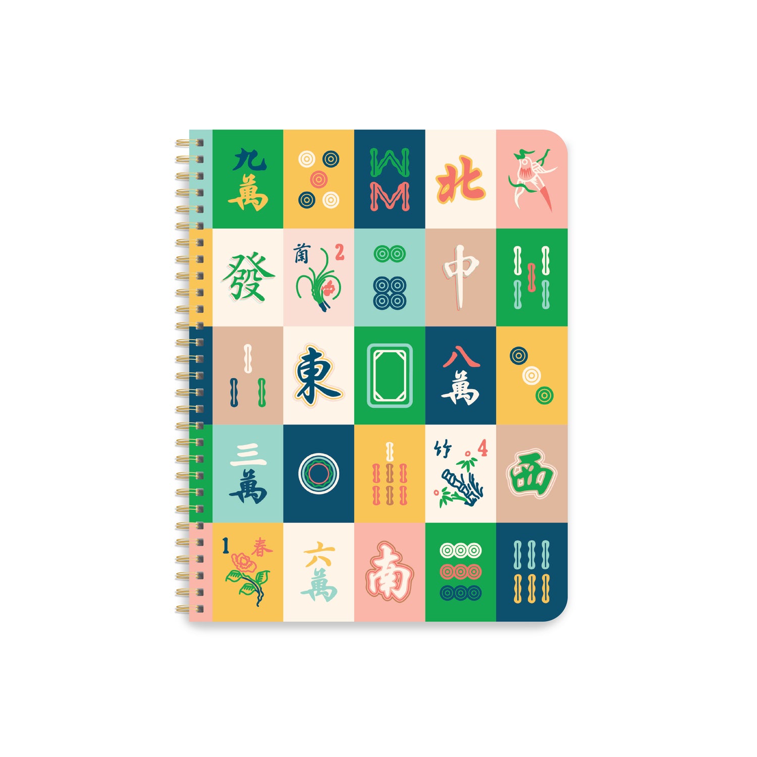Mahjong pop art coil bound notebook by I&