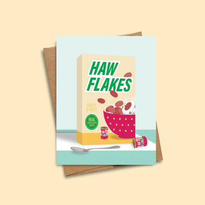 Asian sweets + snacks haw flakes pop art notecard by I&