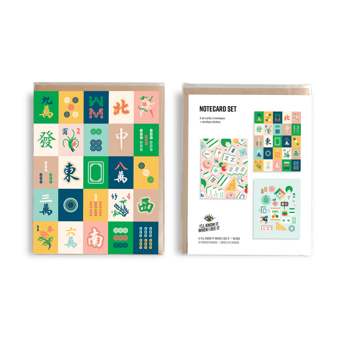 Mahjong assorted box notecard set by I&