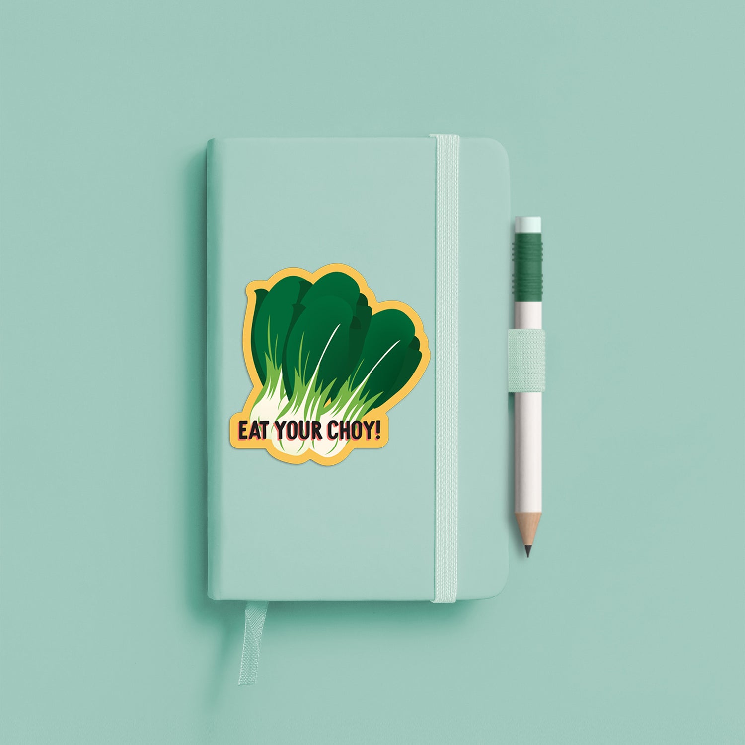 Eat your choy bok choy vinyl sticker by I&