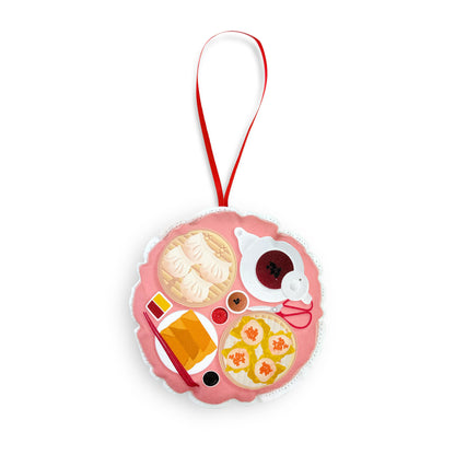 Dim sum lazy susan plush Christmas ornament by I&