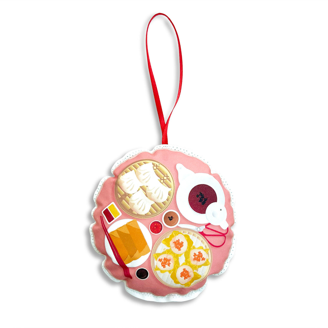 Dim sum lazy susan plush Christmas ornament by I&