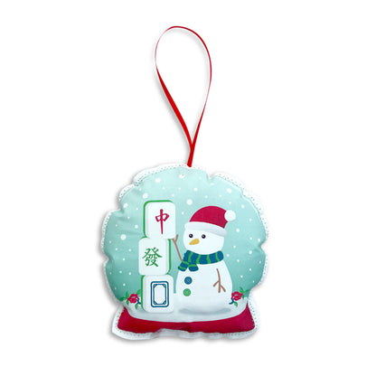 Mahjong snowglobe plush Christmas ornament by I&