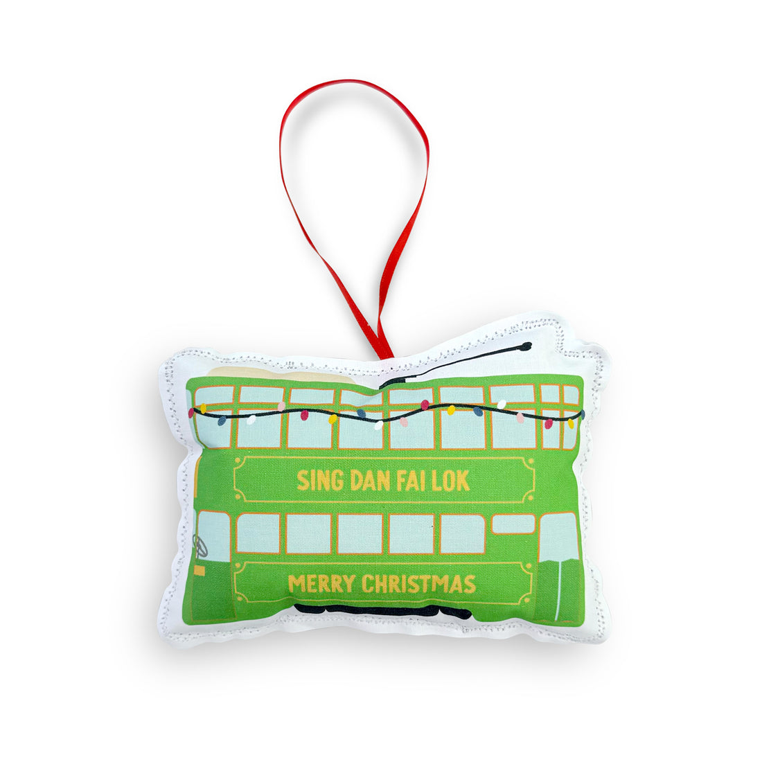 Hong Kong tramway Christmas plush ornament by I&
