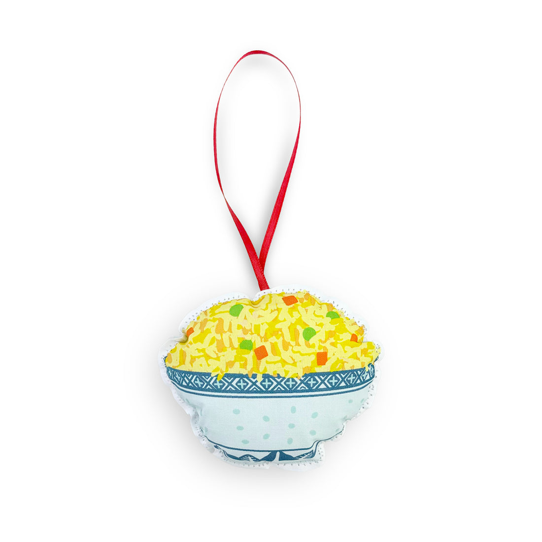 Fried rice in bowl plush ornament by I&
