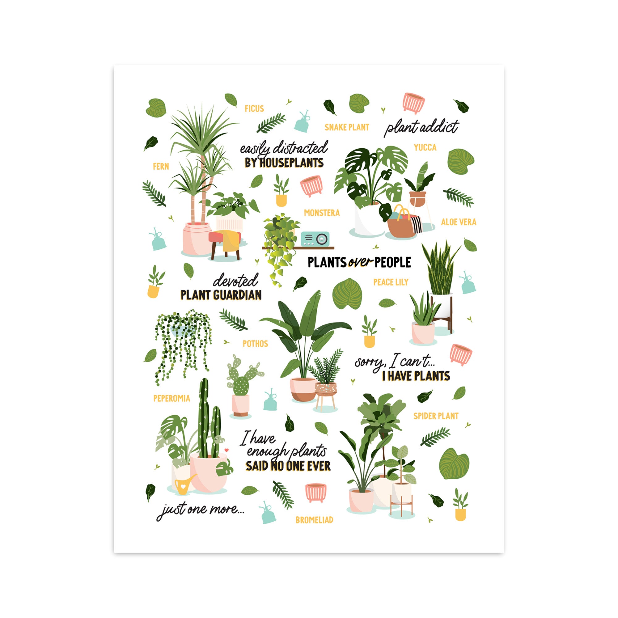 Plant lovers art print by I&