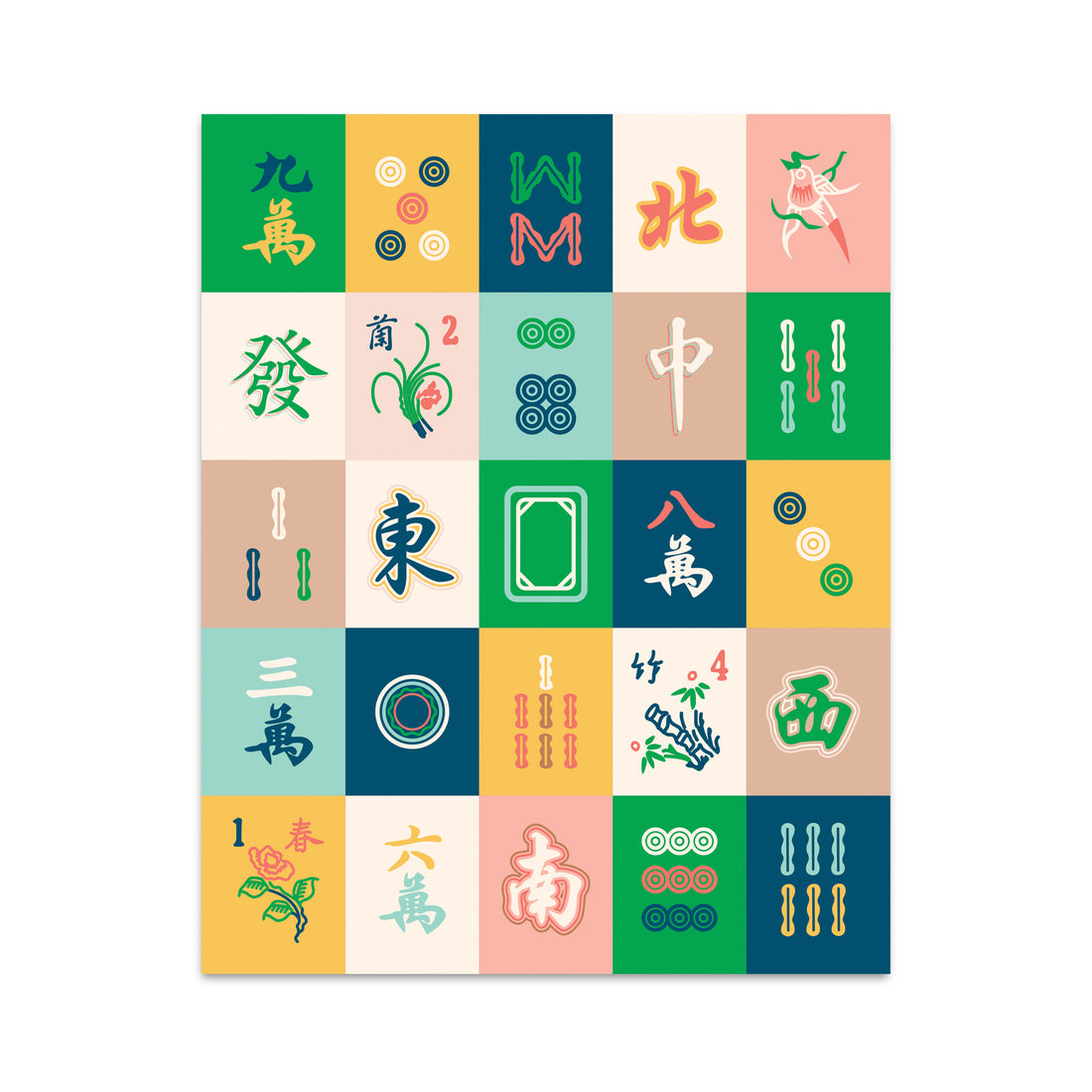 Mahjong pop art print by I&