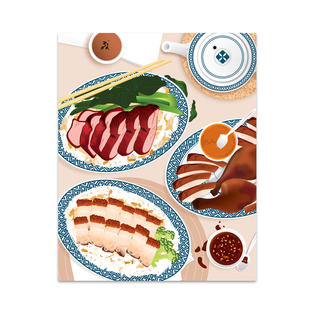 Chinese BBQ art print