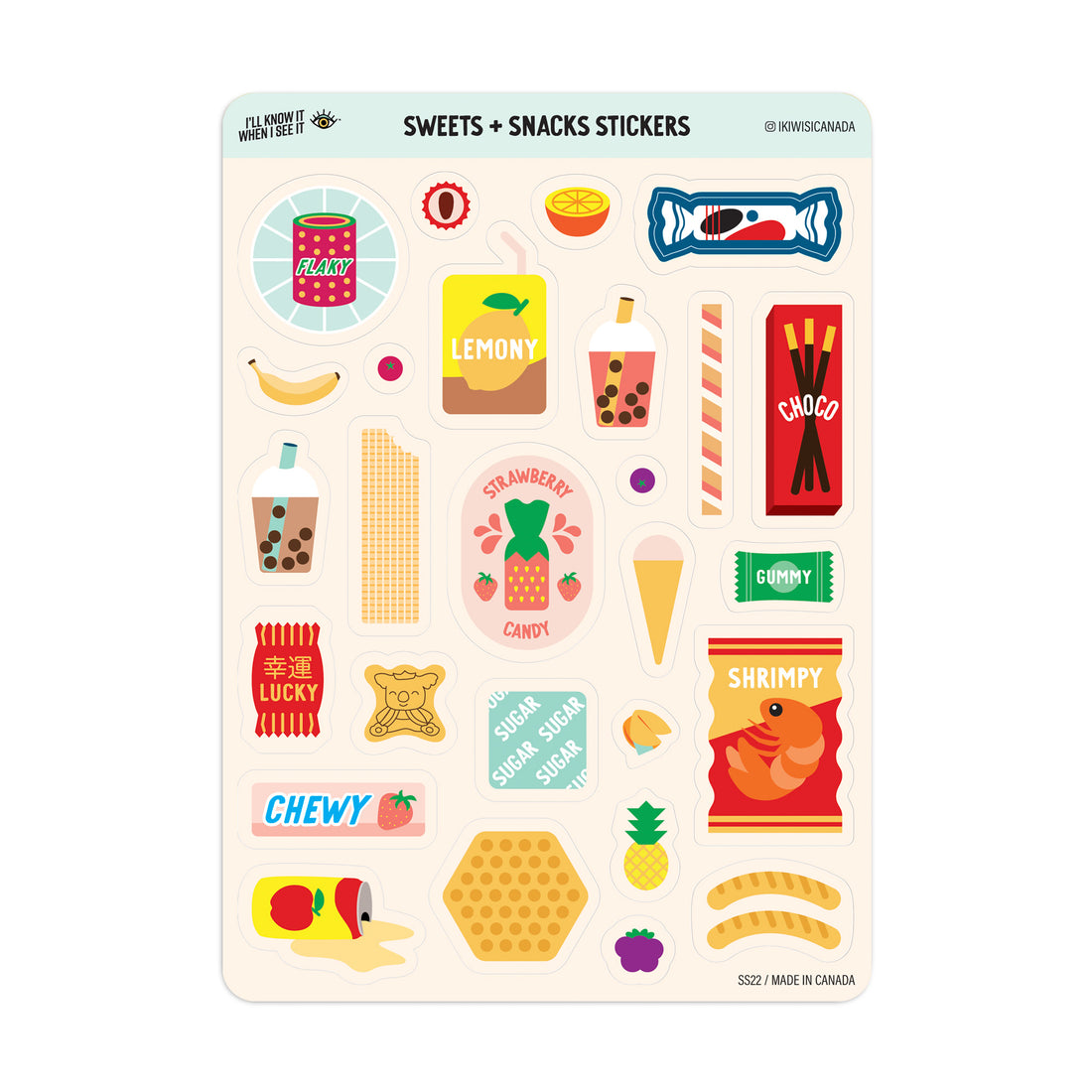 Sweets and snacks sticker sheet by I&
