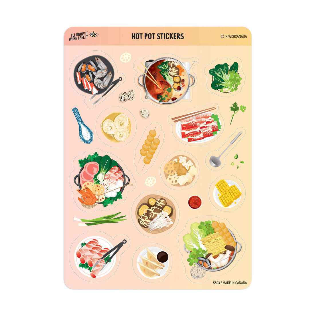 Hot pot sticker sheet by I&