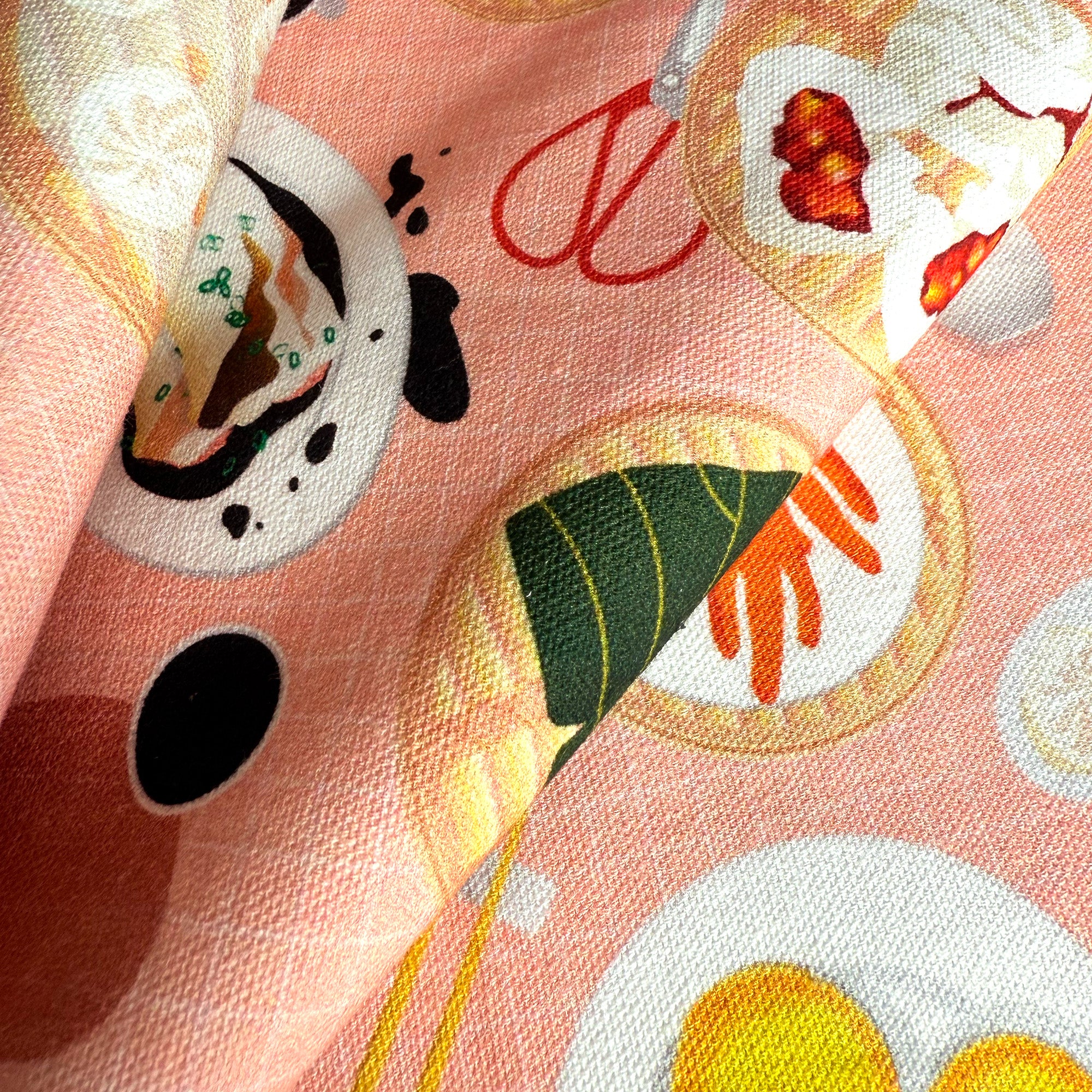 Tea towel with dim sum printed illustration by I&