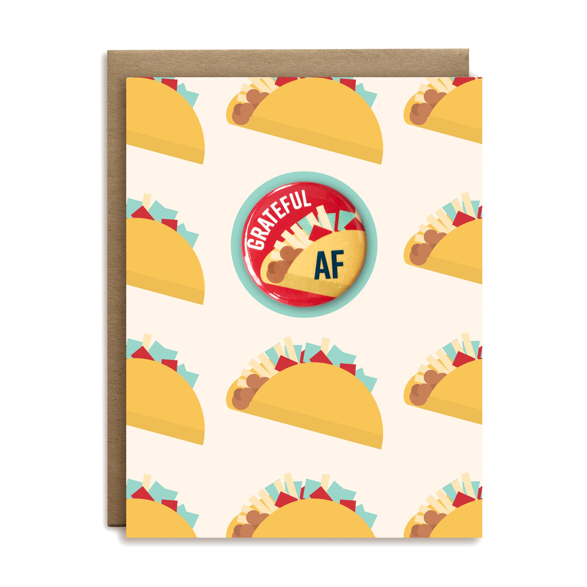 Grateful AF thank you magnet greeting card by I&