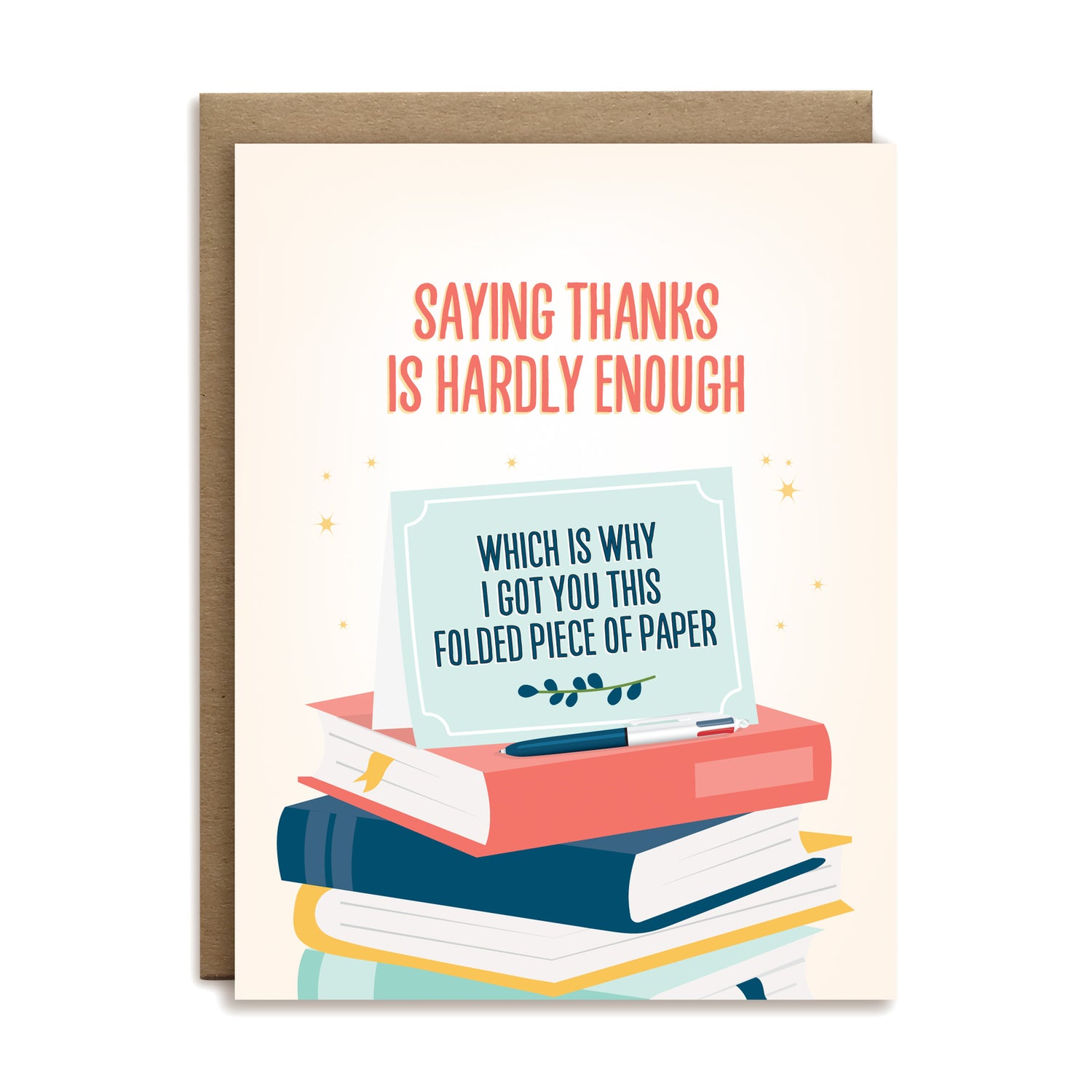 Saying thanks is hardy enough which is why I got your this folded piece of paper thank you greeting card by I&