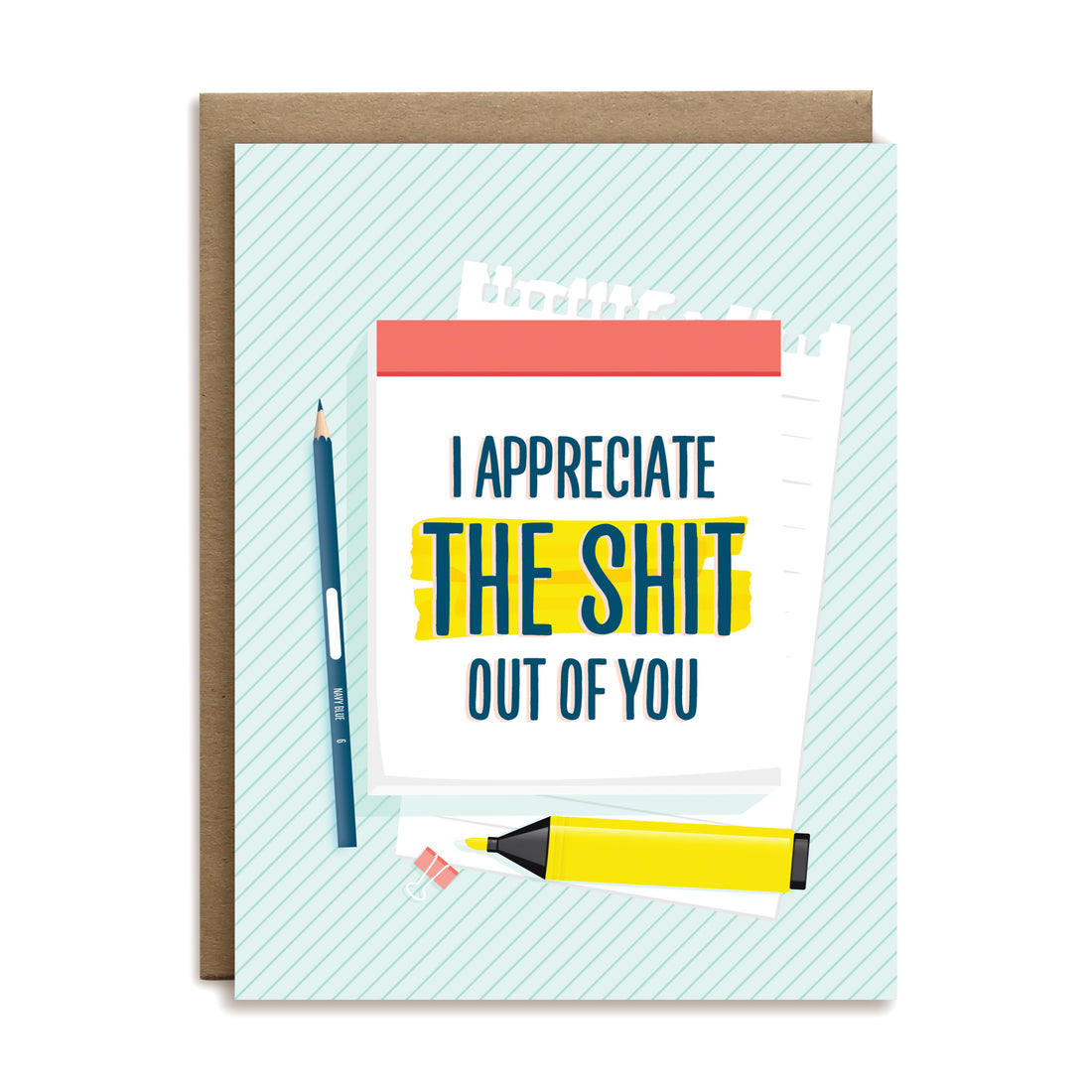  appreciate the shit out of you thank you greeting card by I&