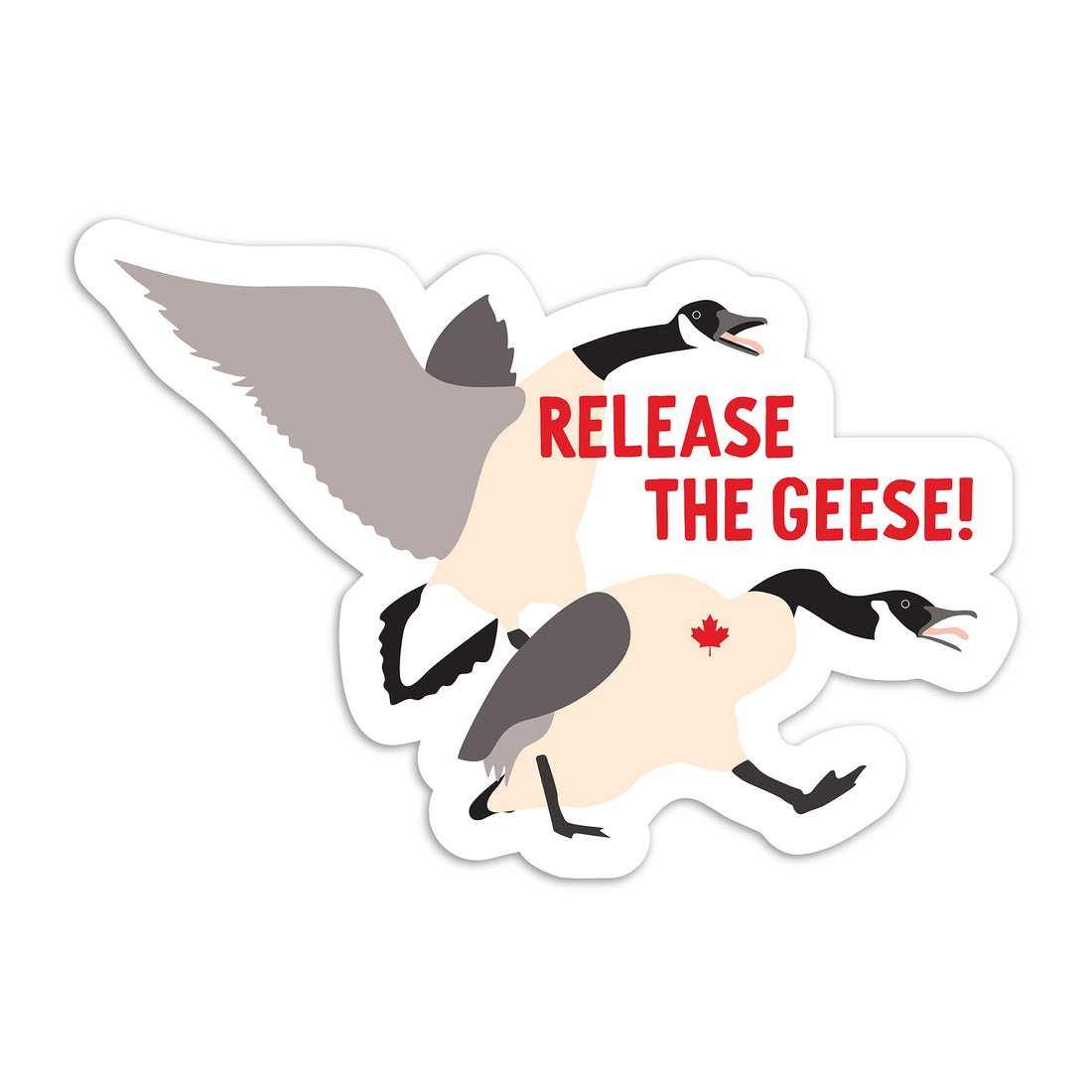 Release the Canadian geese vinyl sticker by I&