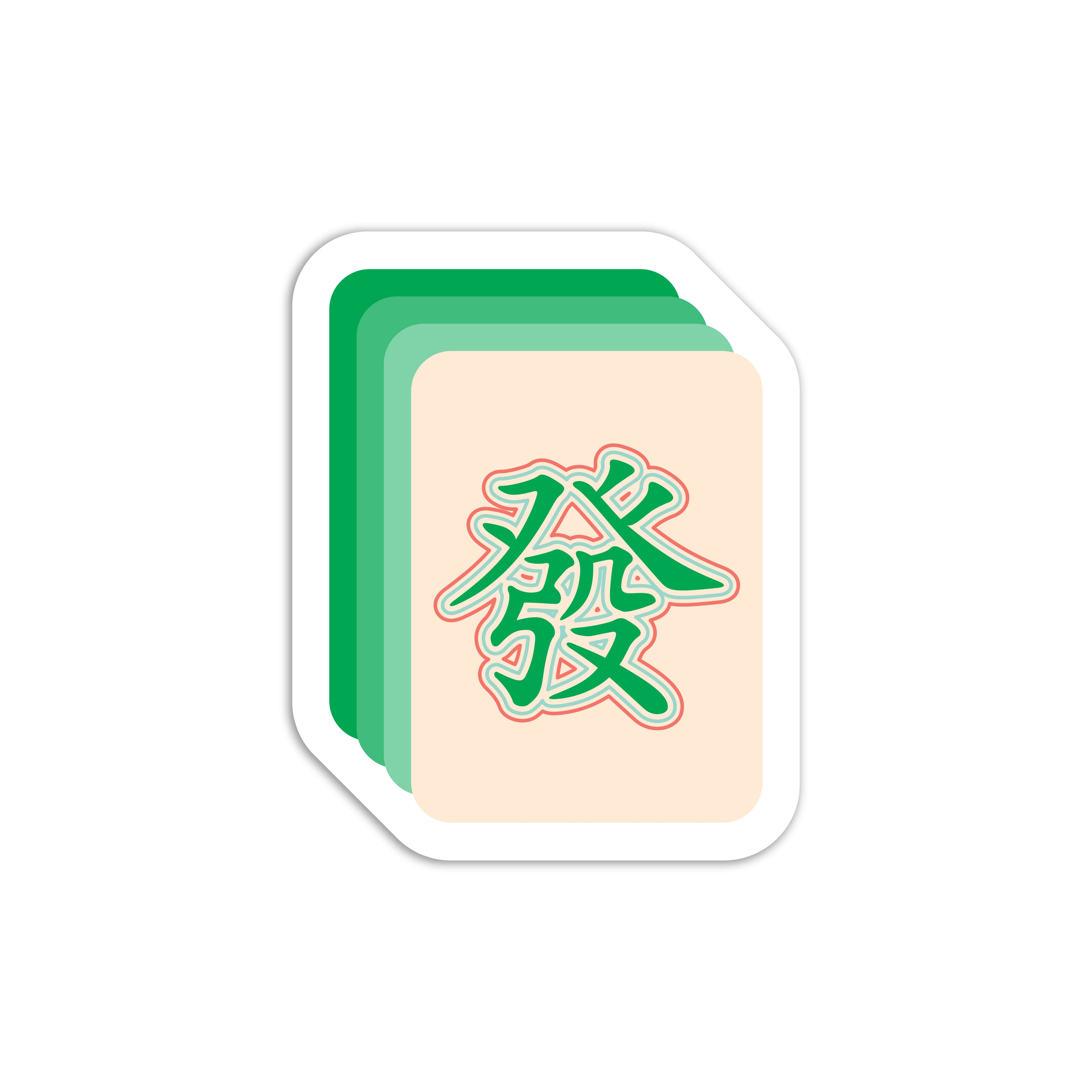 Mahjong fat tile vinyl sticker by I&