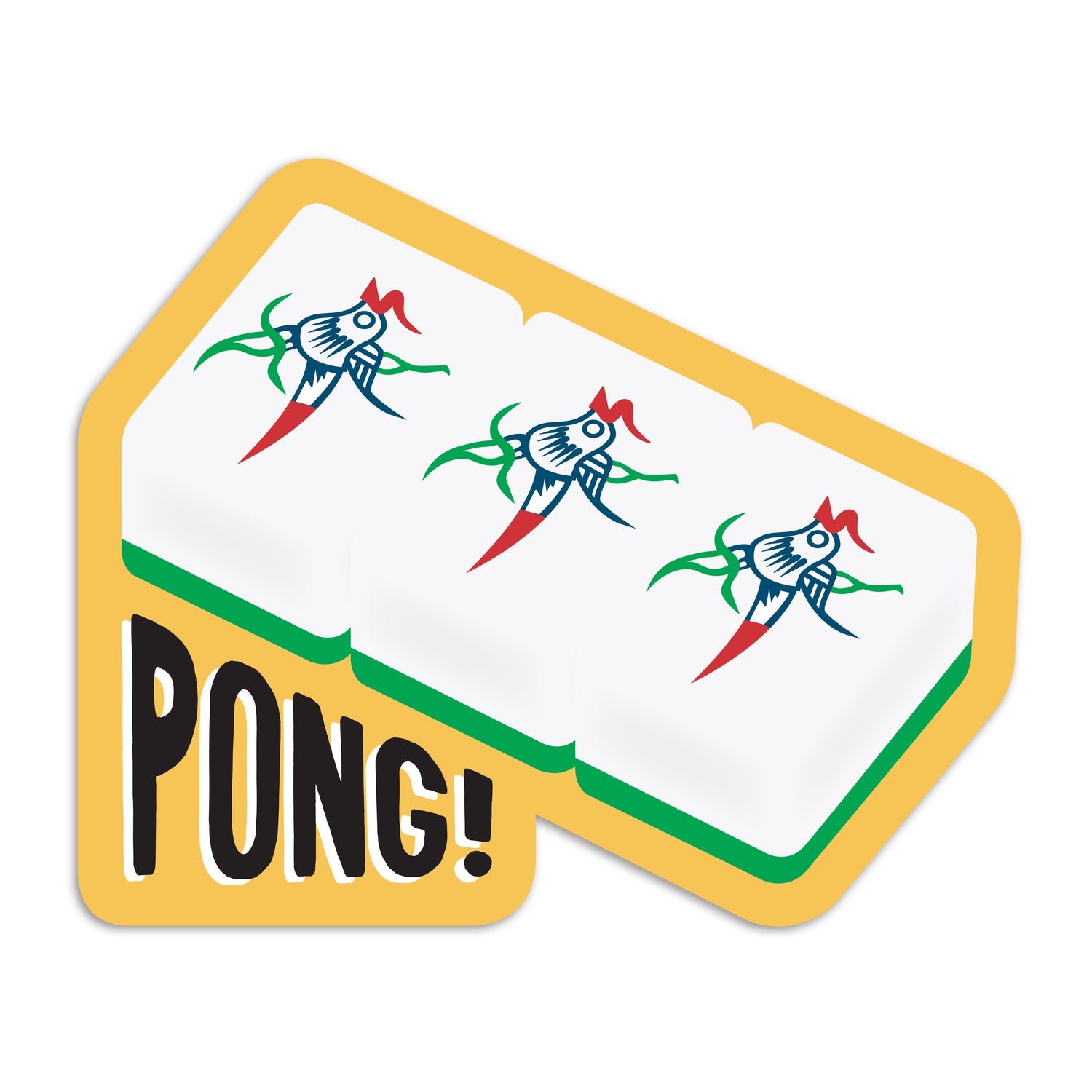 Mahjong pong vinyl sticker by I&
