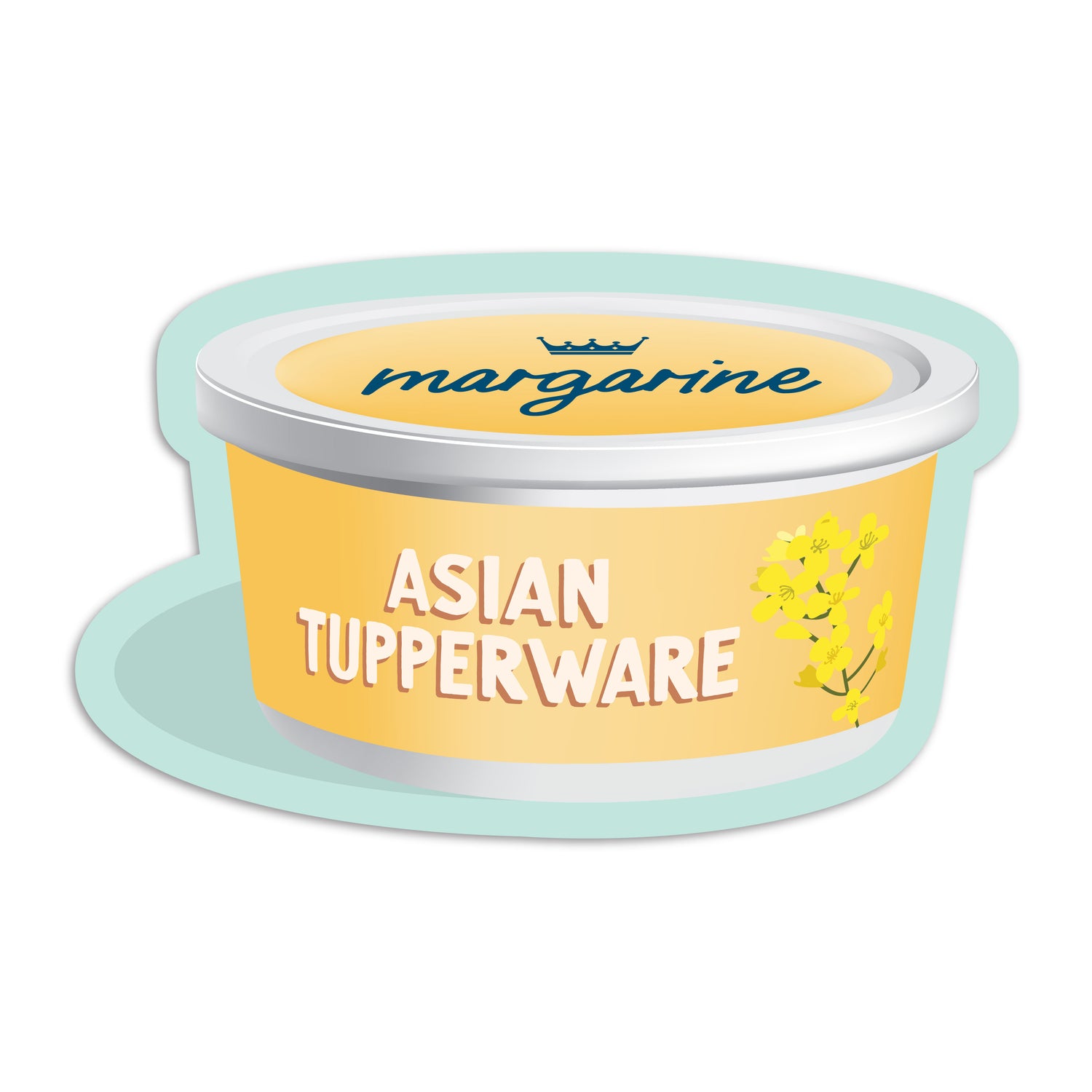 Asian tupperware vinyl sticker by I&