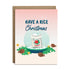 Have a rice Christmas snow globe holiday greeting card by I&