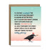 Save your sanity rant crow Christmas greeting card by I&