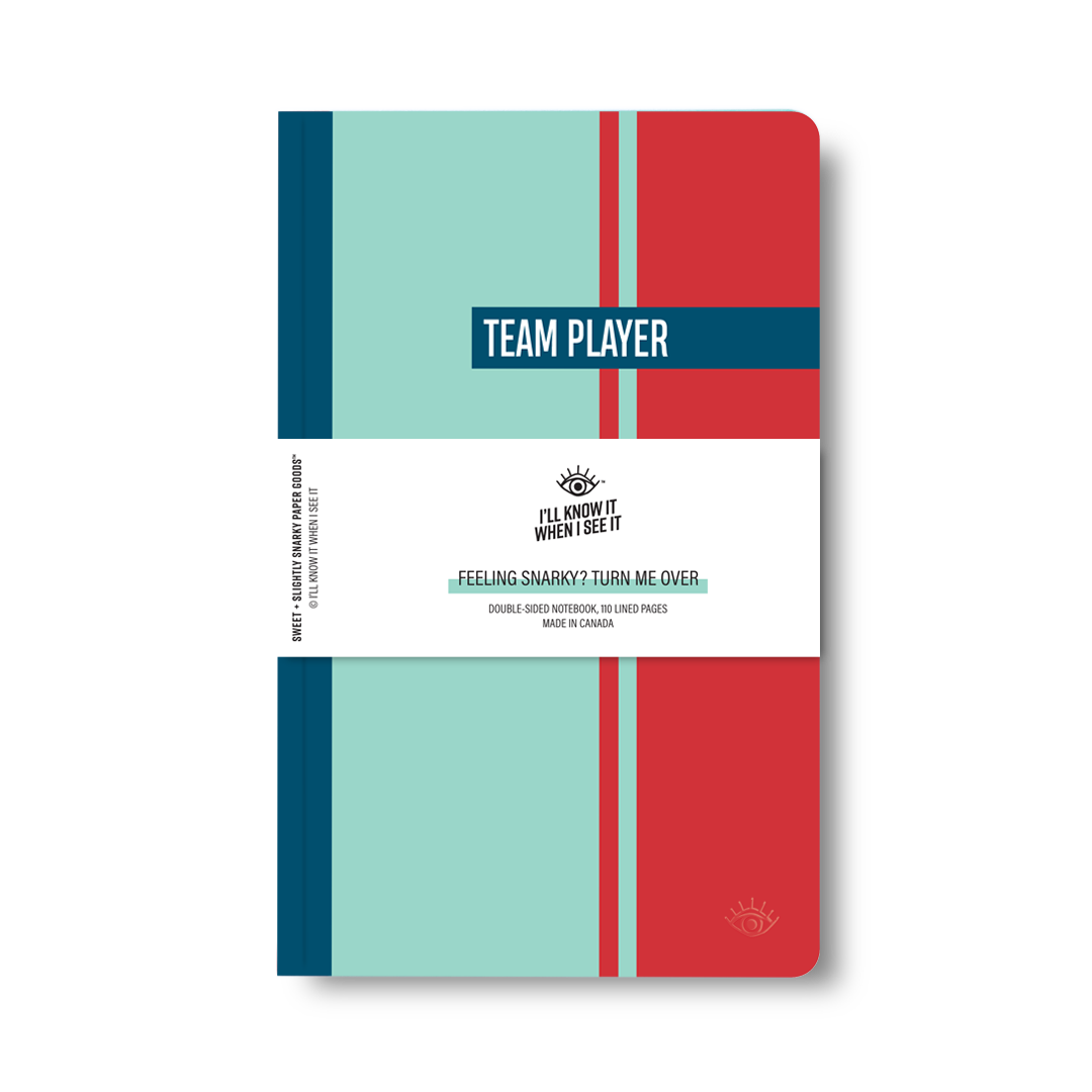 Team player, department of one double-sided notebook cover