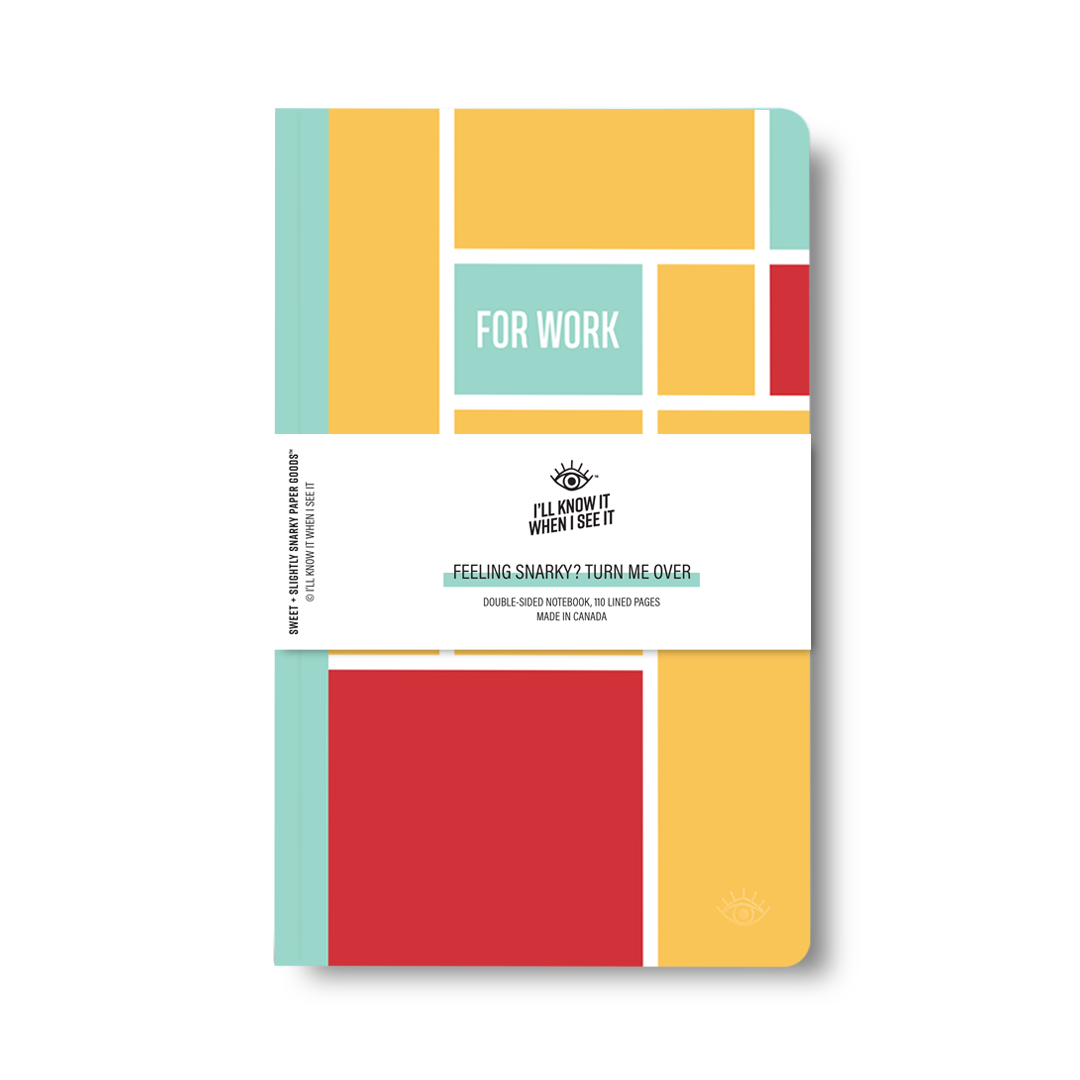 For work, for therapy double-sided notebook cover