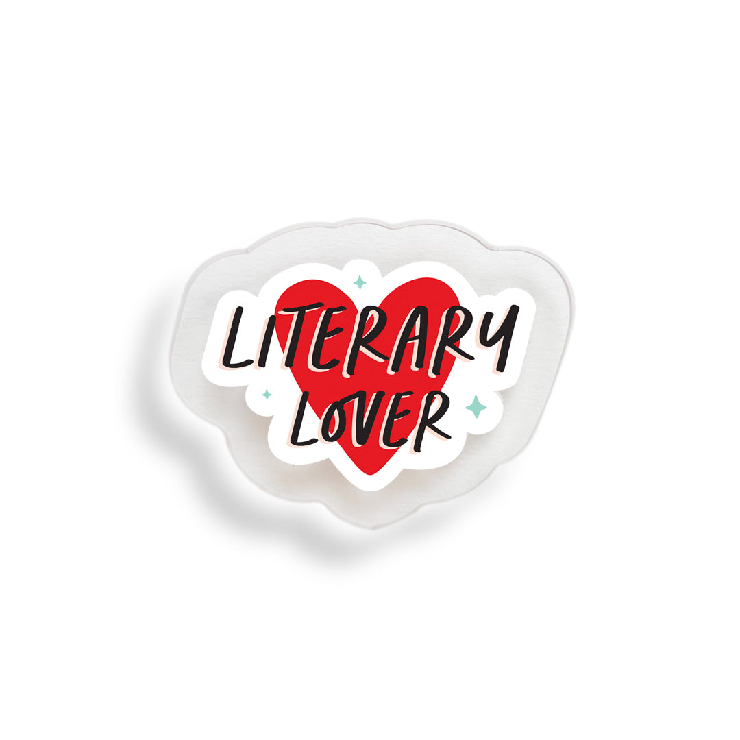 Literary lover acrylic pin