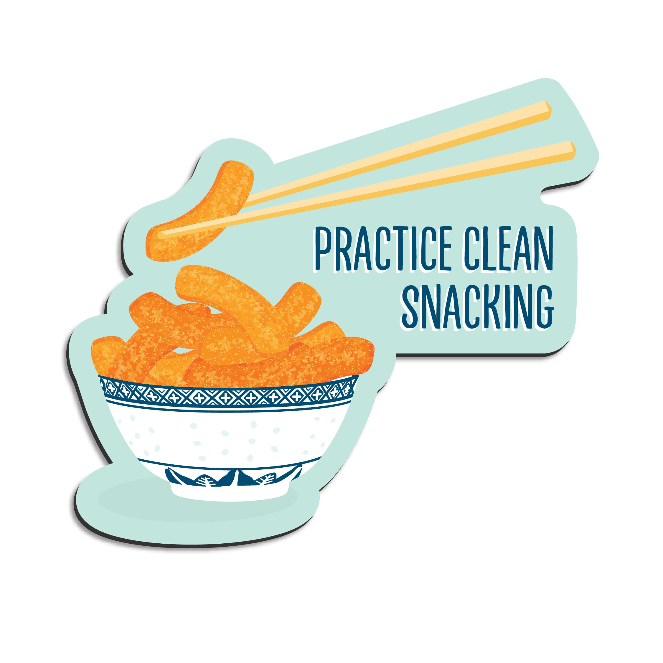 Practice clean snacking cheetos and chopsticks magnet
