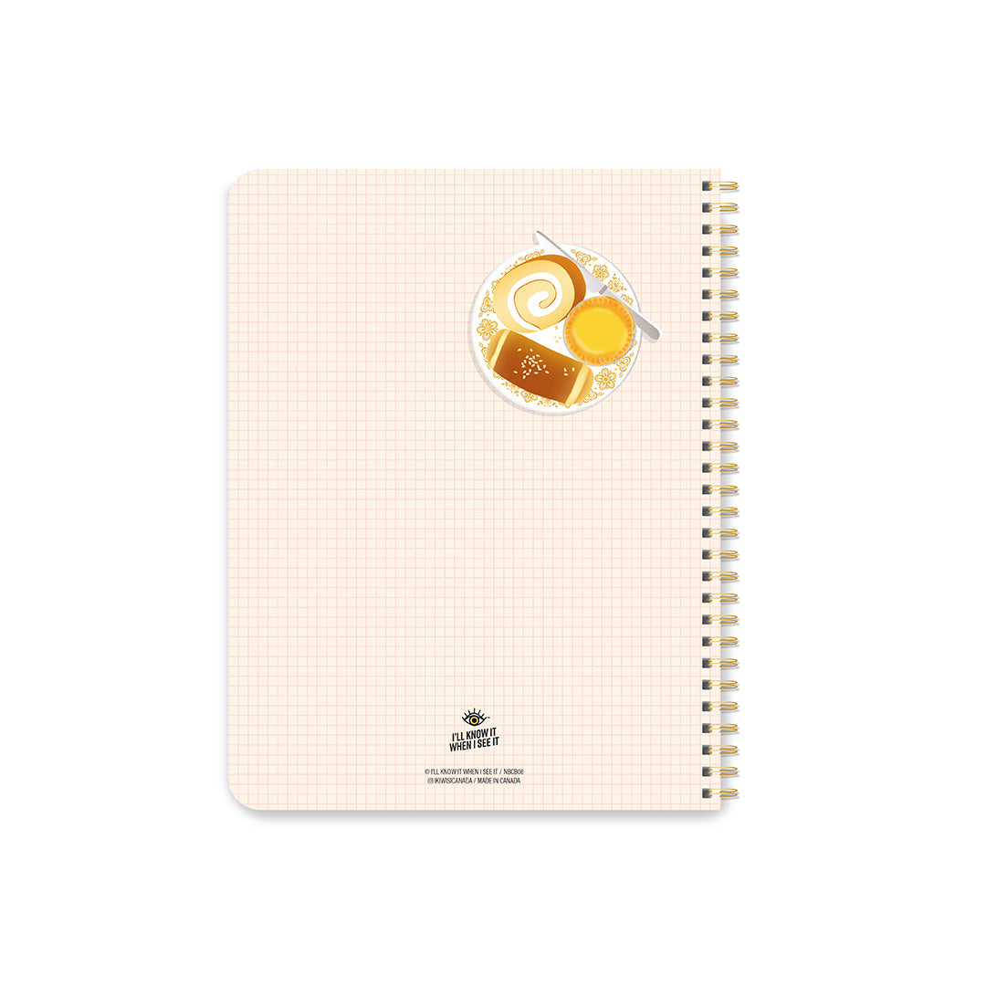 Cornbread Notebook Chinese bakery coil bound lined notebook by I'll Know It When I See It