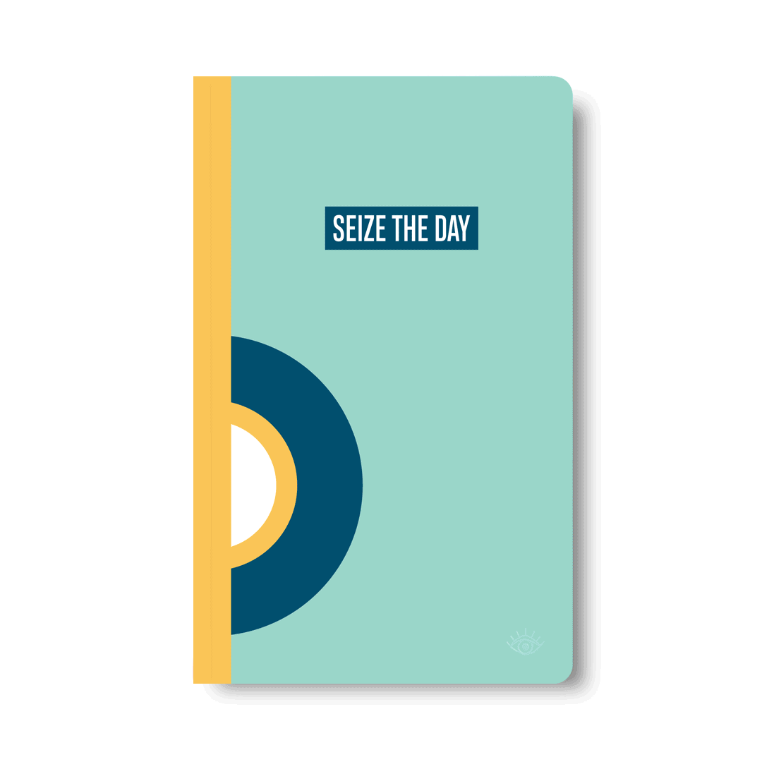 Seize the day, stay in bed double-sided notebook