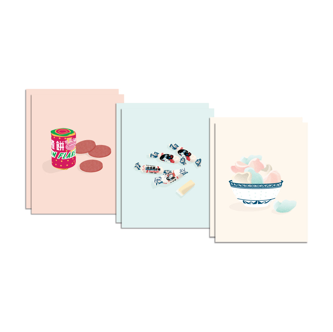 Asian sweets + treats assorted card set