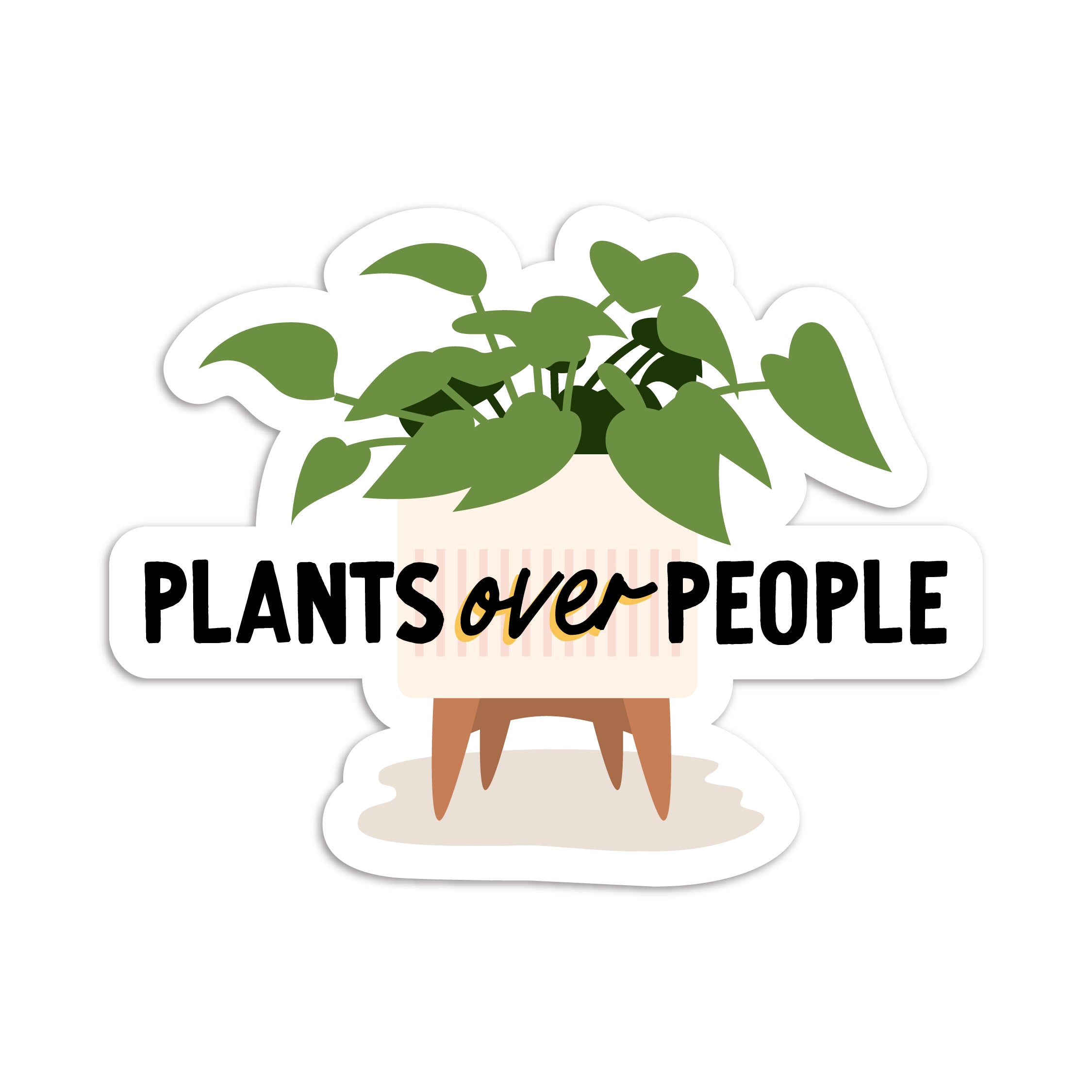 Plants over people vinyl sticker by I&