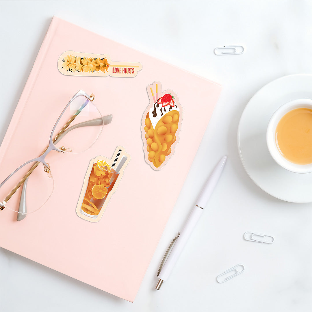 Bubble waffle vinyl sticker